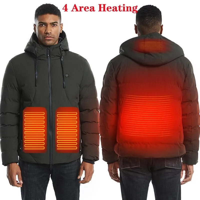 Unisex Winter Wind Stopper Smart Intelligent USB Full Body Heated Jacket