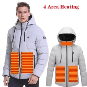 Unisex Winter Wind Stopper Smart Intelligent USB Full Body Heated Jacket