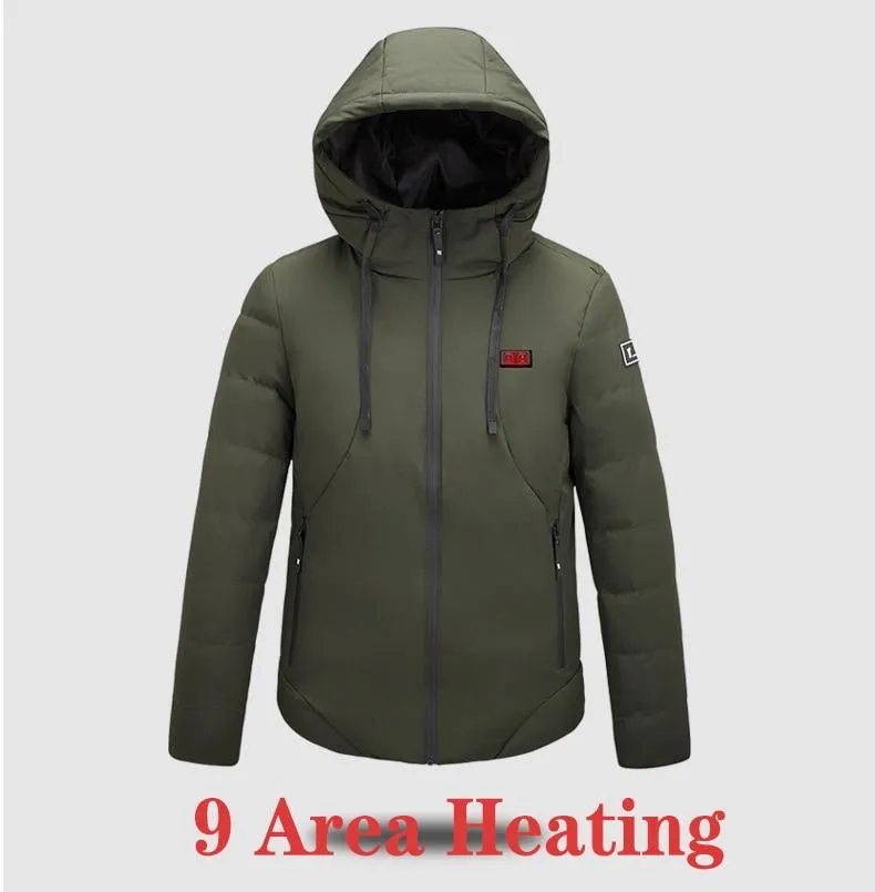 Unisex Winter Wind Stopper Smart Intelligent USB Full Body Heated Jacket