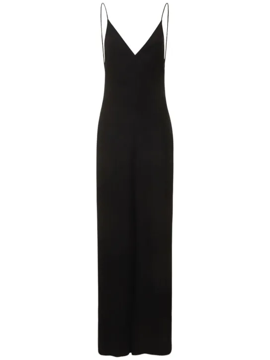 Valentino   Silk cady couture open back jumpsuit 