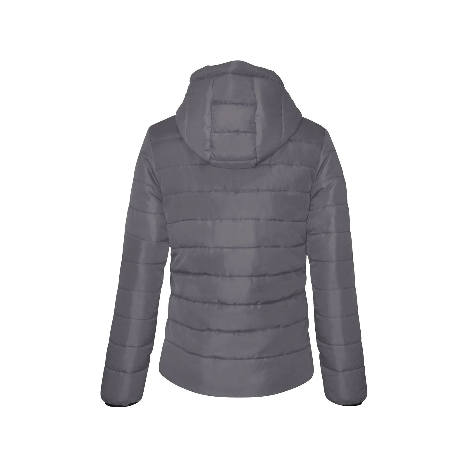 Vampire Art Grunge Essentials Women's Padded Hooded Jacket - Charcoal Grey