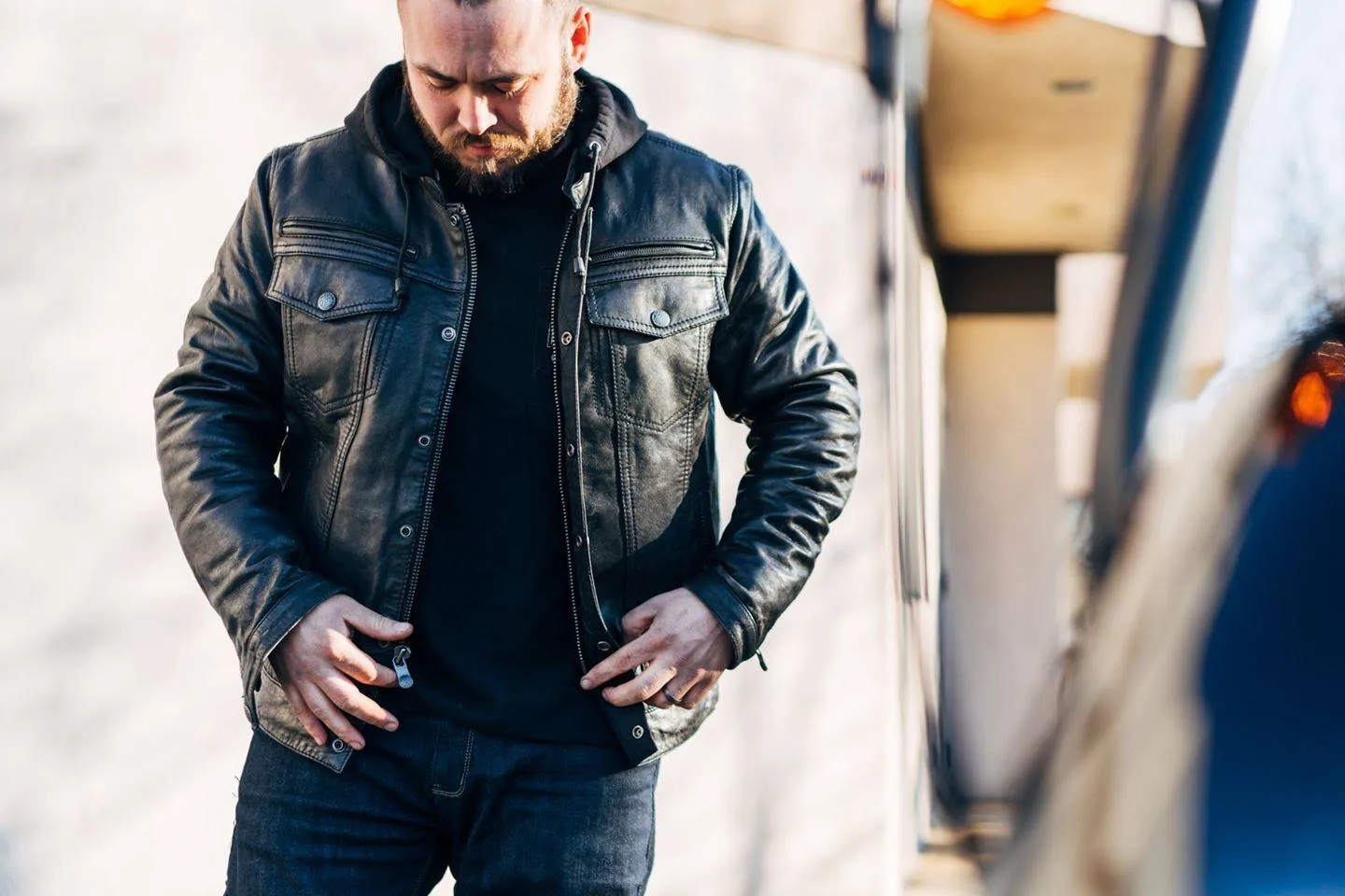 Vendetta - Men's Leather Motorcycle Jacket