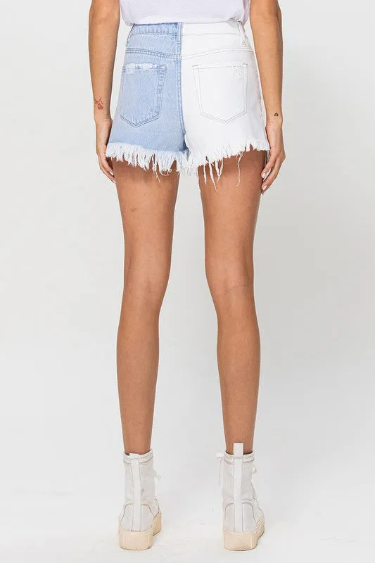 Vervet High Rise Shorts w/ Blocking Detail