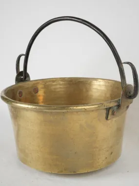 Very large 19th-century French brass cauldron