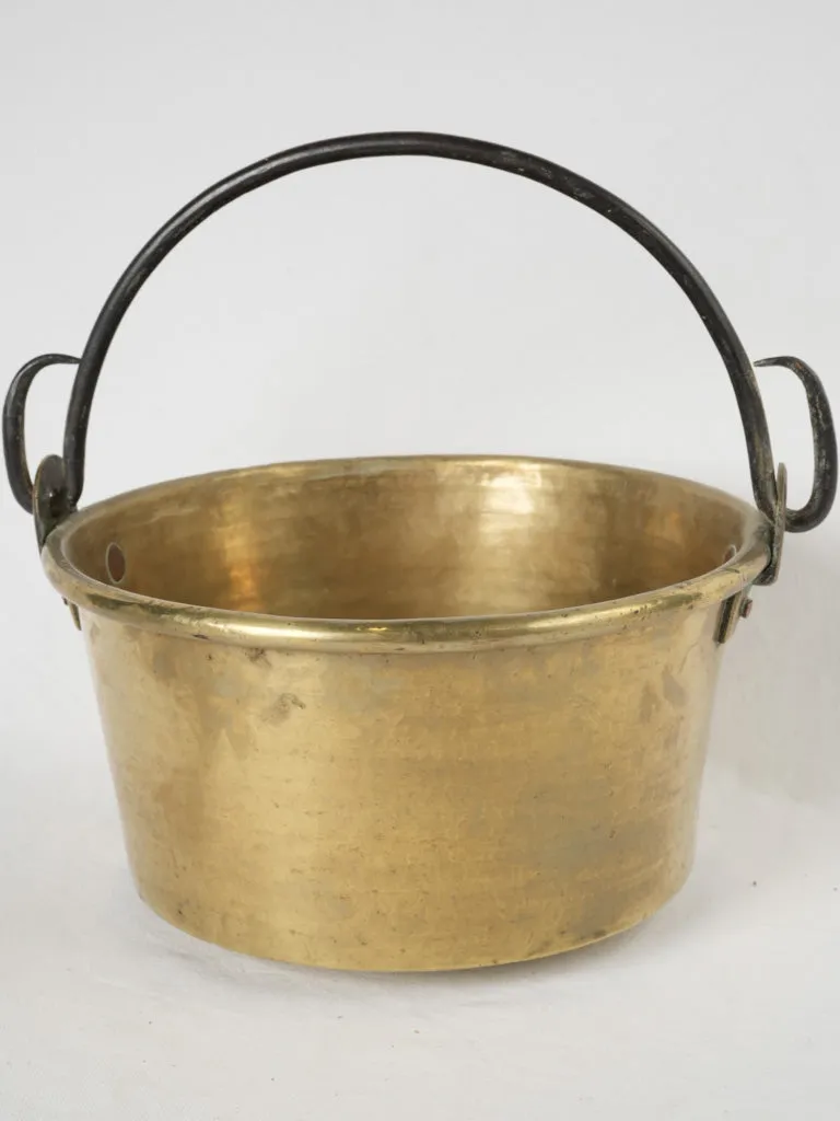 Very large 19th-century French brass cauldron