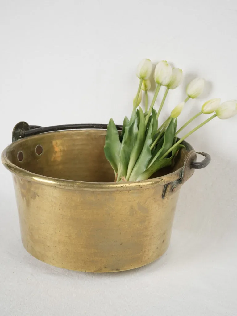 Very large 19th-century French brass cauldron