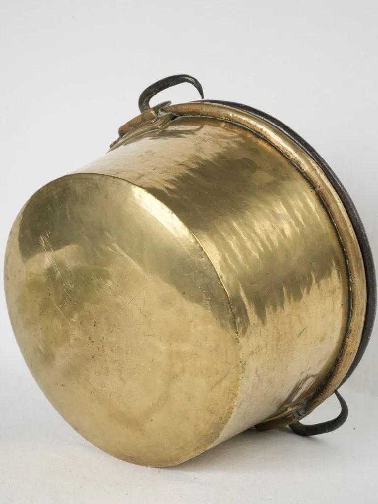 Very large 19th-century French brass cauldron