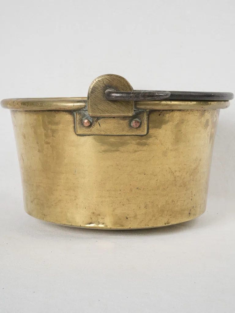 Very large 19th-century French brass cauldron