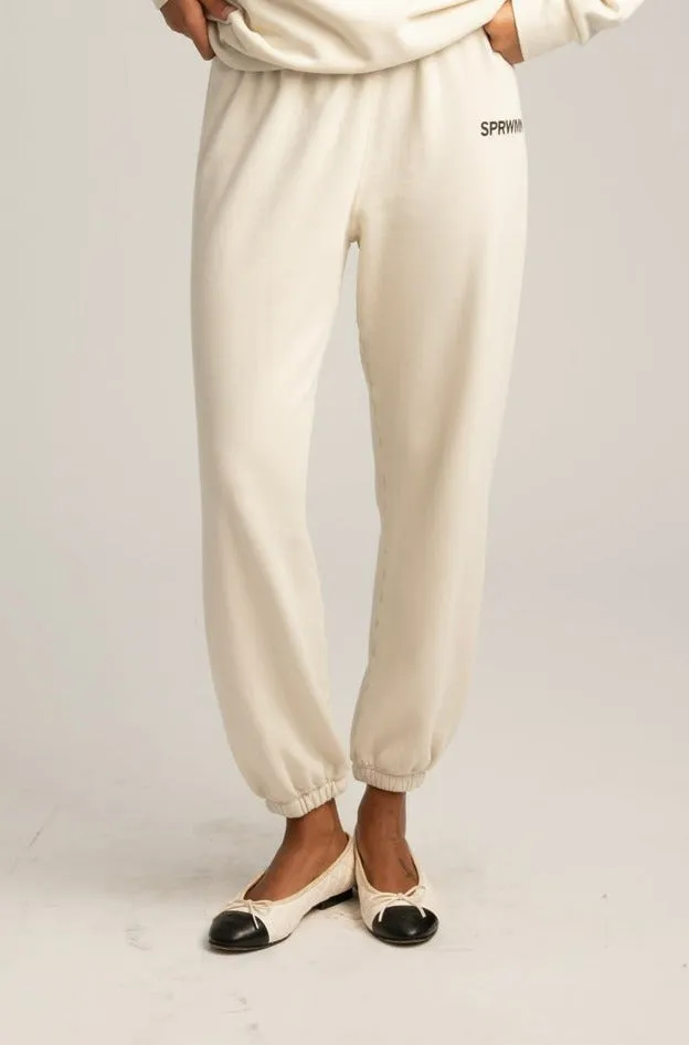 Vintage White Logo Sweatpants