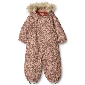 Wheat Snowsuit Nickie Tech Rose Dust Flowers