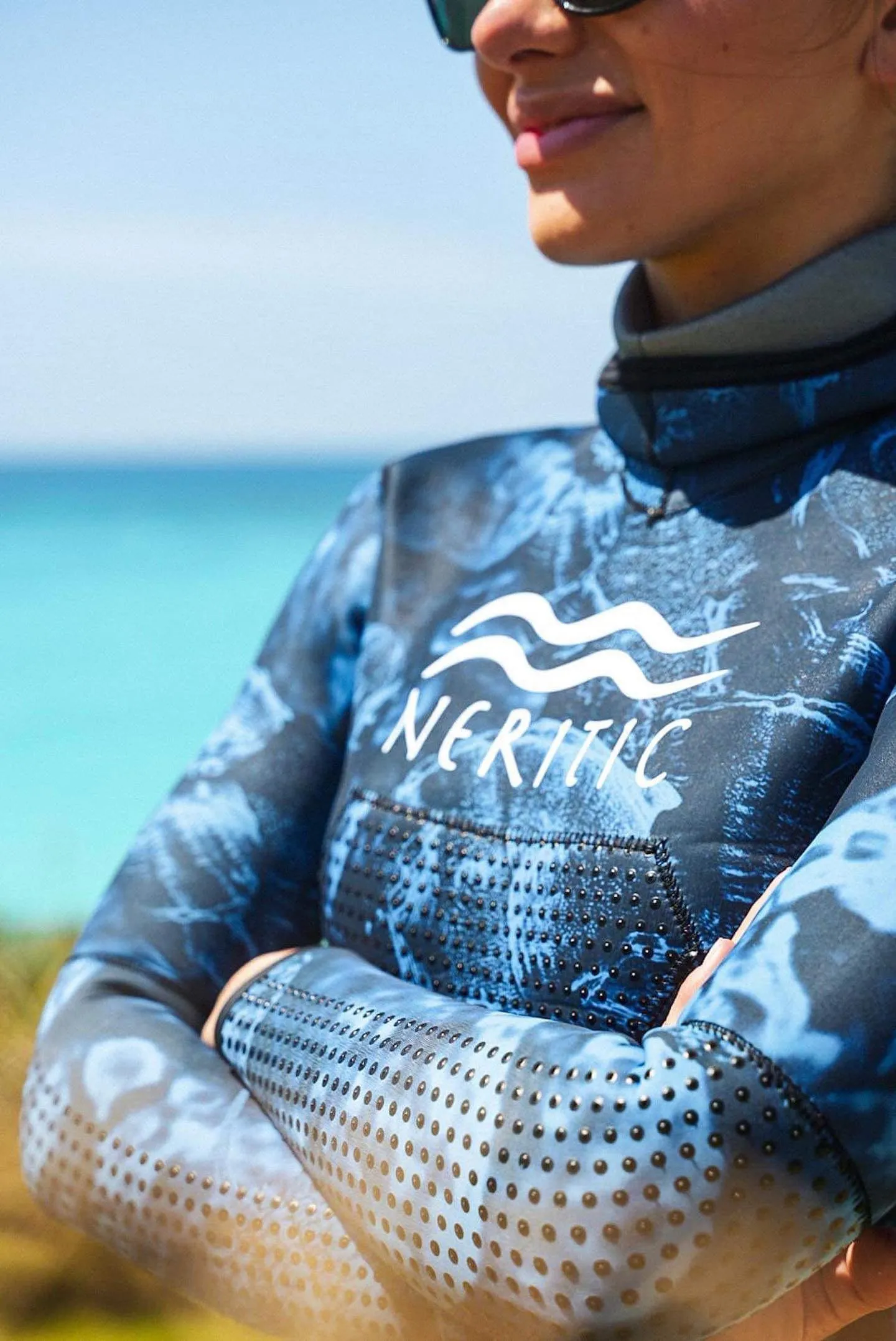 Women's 3mm Titanium-Lined Blue Camo Wetsuit