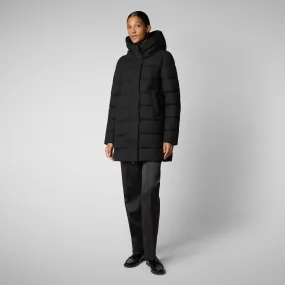 Women's Hooded Animal free Puffer Coat Tatiana in Black