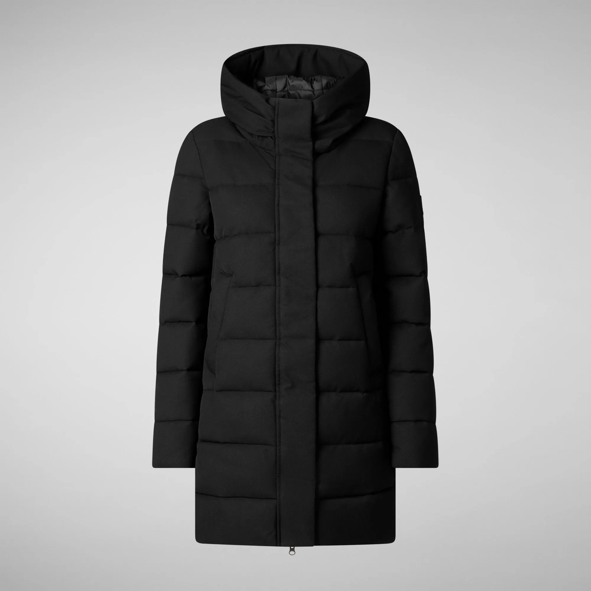 Women's Hooded Animal free Puffer Coat Tatiana in Black