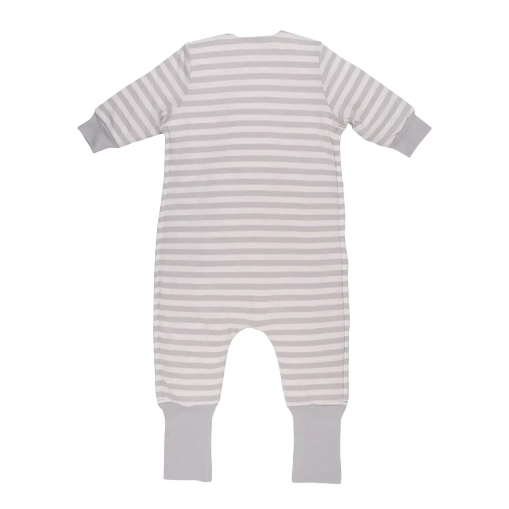 Woolbabe - Wool Winter Sleep Suit with Sleeves - PEBBLE